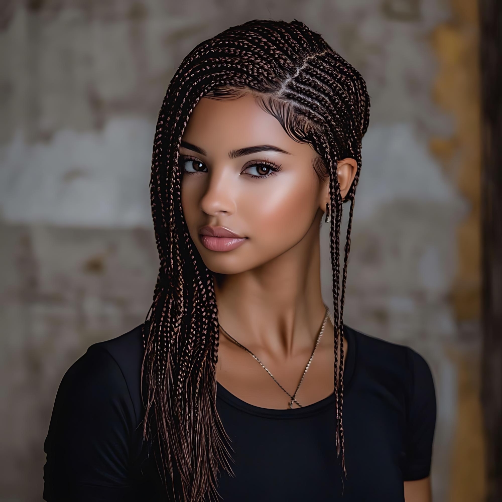human hair micro braids