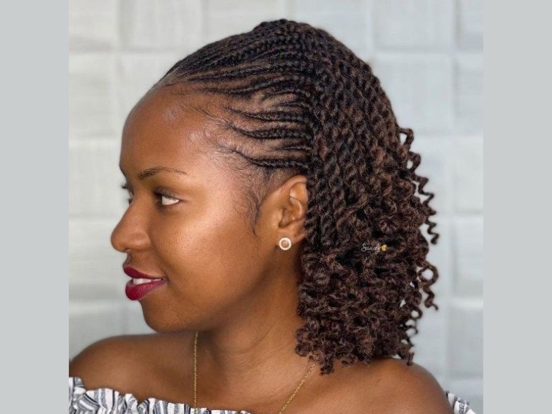cornrow natural hair twist